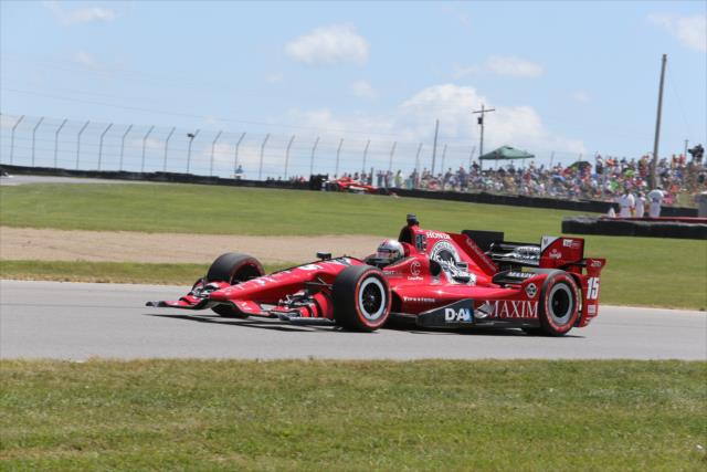Graham Rahal rolls down the backstretch during the Honda Indy 200 at Mid-Ohio -- Photo by: Chris Jones
