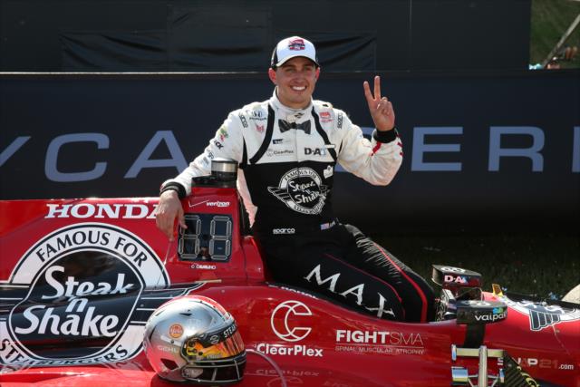 Graham Rahal wins the Honda Indy 200 at Mid-Ohio -- Photo by: Chris Jones