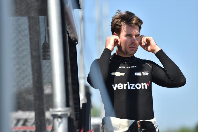 Will Power looks on from pit lane during the team test at the Mid-Ohio Sports Car Course -- Photo by: Chris Owens