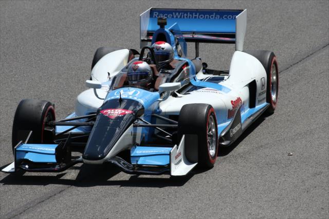 Mario Andretti drives the Honda Fastest Seat in Sports Two-Seater during the parade laps for the Honda Indy 200 at Mid-Ohio -- Photo by: Bret Kelley