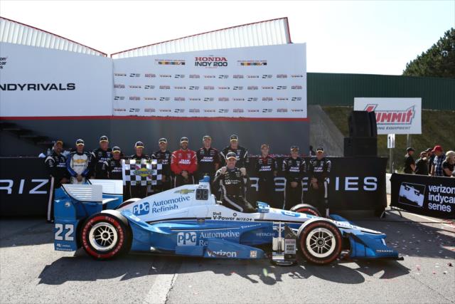 Simon Pagenaud and Team Penske win the Honda Indy 200 at Mid-Ohio -- Photo by: Chris Jones