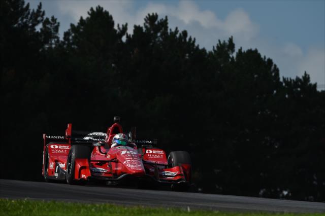 Graham Rahal crests the Turn 5 hill during the Honda Indy 200 at Mid-Ohio -- Photo by: Chris Owens