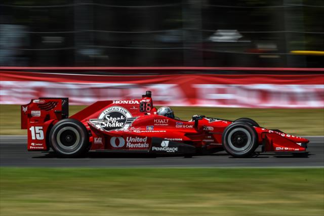 Graham Rahal rolls into the Turn 12 Carousel turn during the Honda Indy 200 at Mid-Ohio -- Photo by: Chris Owens