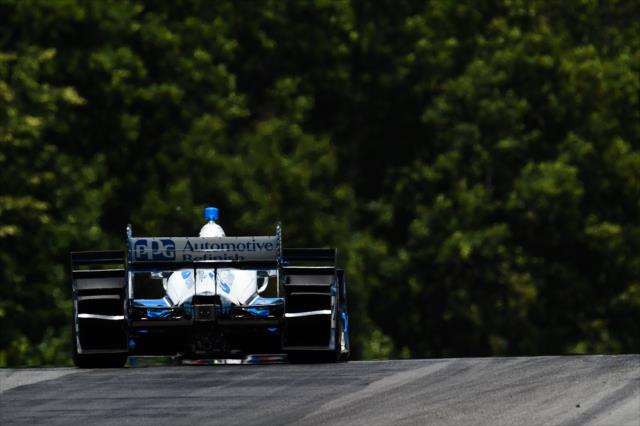 Simon Pagenaud sets sail toward Turn 12 during the Honda Indy 200 at Mid-Ohio -- Photo by: Chris Owens