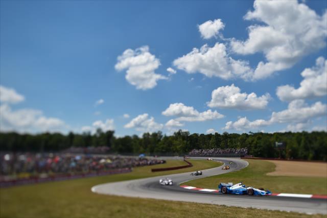 Simon Pagenaud leads the field through Turns 4 & 5 during the Honda Indy 200 at Mid-Ohio -- Photo by: Chris Owens