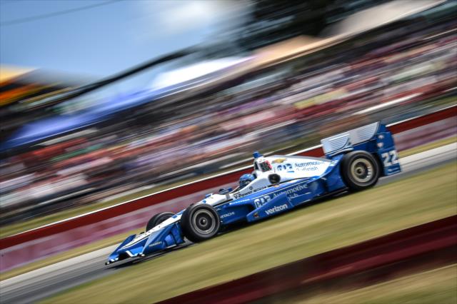 Simon Pagenaud exits Turn 5 during the Honda Indy 200 at Mid-Ohio -- Photo by: Chris Owens