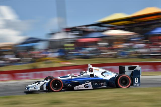 Max Chilton crests the Turn 5 hill during the Honda Indy 200 at Mid-Ohio -- Photo by: Chris Owens