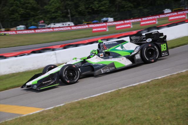 Conor Daly comes into pit lane during the Honda Indy 200 at Mid-Ohio -- Photo by: Matt Fraver