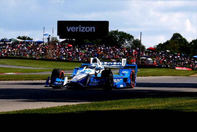Josef Newgarden streaks down the backstretch during the Honda Indy 200 at Mid-Ohio -- Photo by: Bret Kelley