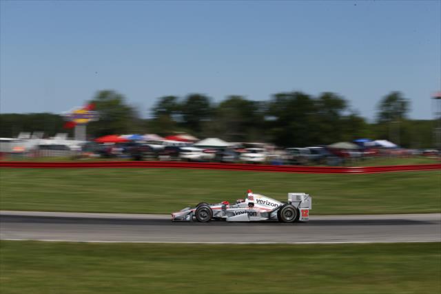 Will Power rounds the Turn 12 Carousel during the final warmup for the Honda Indy 200 at Mid-Ohio -- Photo by: Chris Jones