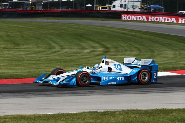 Josef Newgarden sails into the Turn 12 Carousel during the Honda Indy 200 at Mid-Ohio -- Photo by: Chris Jones