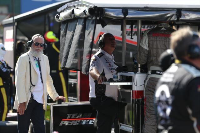 David Letterman on hand in the Rahal Letterman Lanigan Racing pit stand during the Honda Indy 200 at Mid-Ohio -- Photo by: Chris Jones