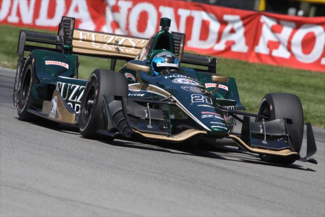 JR Hildebrand sets up for Turn 6 during the Honda Indy 200 at Mid-Ohio -- Photo by: Matt Fraver