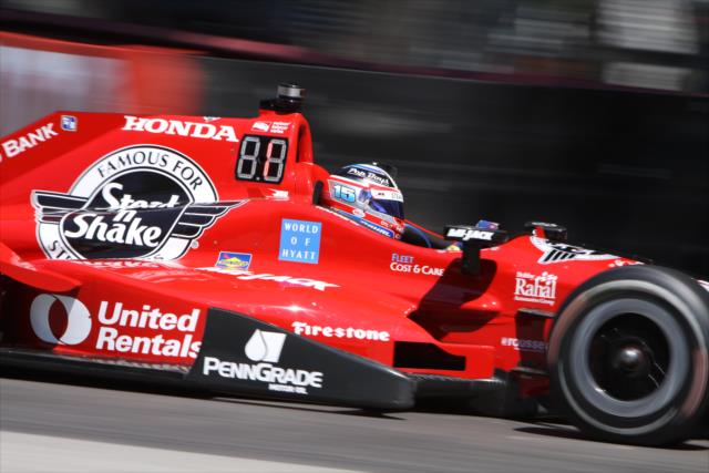 Graham Rahal rolls through the Turn 12 Carousel during the Honda Indy 200 at Mid-Ohio -- Photo by: Matt Fraver