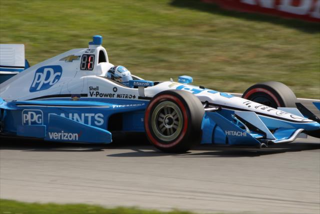 Josef Newgarden squares up for Turn 13 during the Honda Indy 200 at Mid-Ohio -- Photo by: Matt Fraver