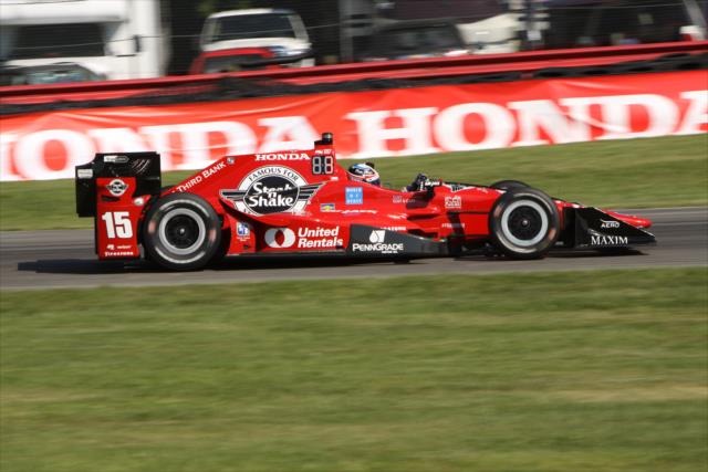 Graham Rahal soars through the Turn 12 Carousel during the Honda Indy 200 at Mid-Ohio -- Photo by: Matt Fraver