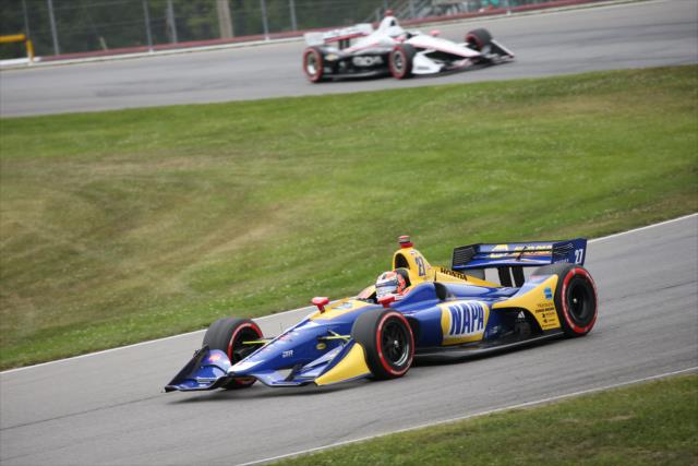 Alexander Rossi sails through the Carousel (Turn 12) during the Honda Indy 200 at Mid-Ohio -- Photo by: Chris Jones