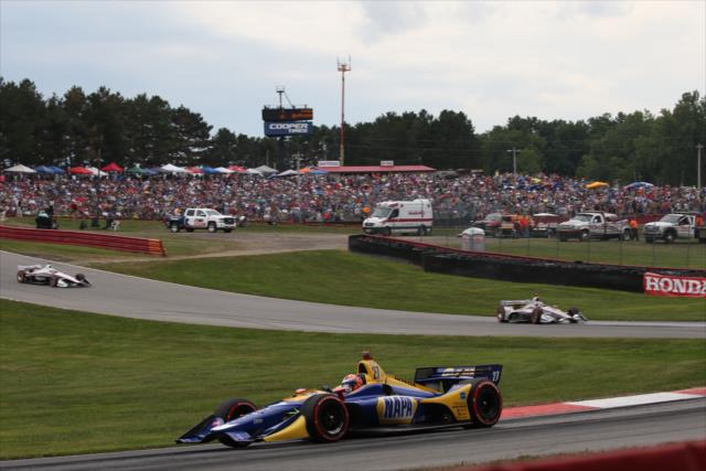 Alexander Rossi exits Turn 6 during the Honda Indy 200 at Mid-Ohio -- Photo by: Chris Jones