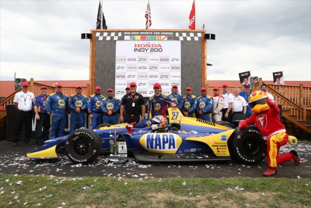Andretti Autosport's Alexander Rossi wins the 2018 Honda Indy 200 at Mid-Ohio -- Photo by: Chris Jones