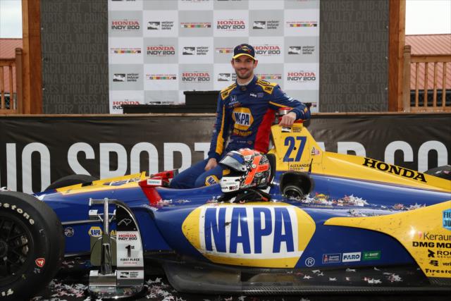 Andretti Autosport's Alexander Rossi wins the 2018 Honda Indy 200 at Mid-Ohio -- Photo by: Chris Jones