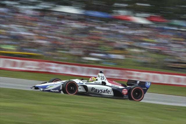 Pietro Fittipaldi races toward Turn 5 during the Honda Indy 200 at Mid-Ohio -- Photo by: Chris Owens