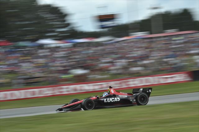 Robert Wickens races toward Turn 5 during the Honda Indy 200 at Mid-Ohio -- Photo by: Chris Owens