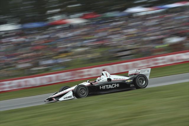 Josef Newgarden races toward Turn 5 during the Honda Indy 200 at Mid-Ohio -- Photo by: Chris Owens