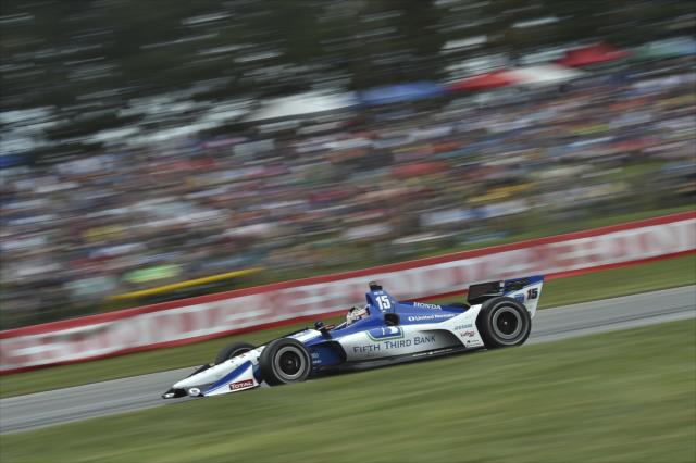 Graham Rahal races toward Turn 5 during the Honda Indy 200 at Mid-Ohio -- Photo by: Chris Owens