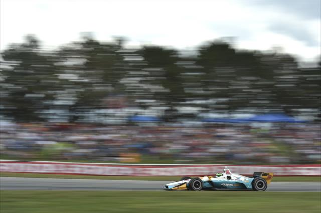 Conor Daly races toward Turn 5 during the Honda Indy 200 at Mid-Ohio -- Photo by: Chris Owens