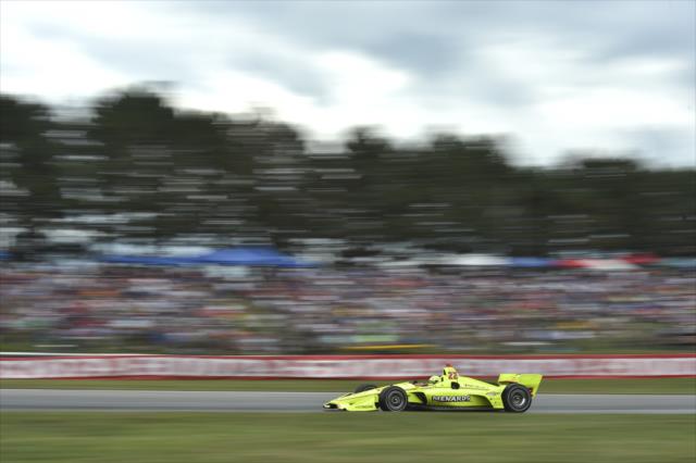 Simon Pagenaud races toward Turn 5 during the Honda Indy 200 at Mid-Ohio -- Photo by: Chris Owens