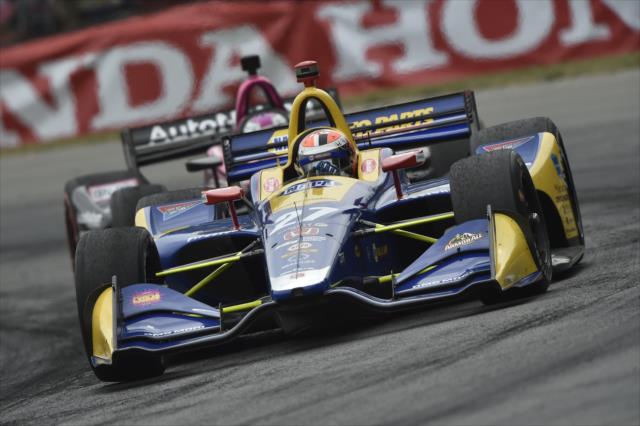 Alexander Rossi races through the Carousel (Turn 12) during the Honda Indy 200 at Mid-Ohio -- Photo by: Chris Owens