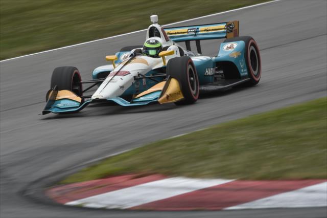 Conor Daly races into Turn 5 during the Honda Indy 200 at Mid-Ohio -- Photo by: Chris Owens