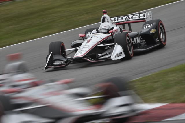 Josef Newgarden chases down the field entering Turn 5 during the Honda Indy 200 at Mid-Ohio -- Photo by: Chris Owens