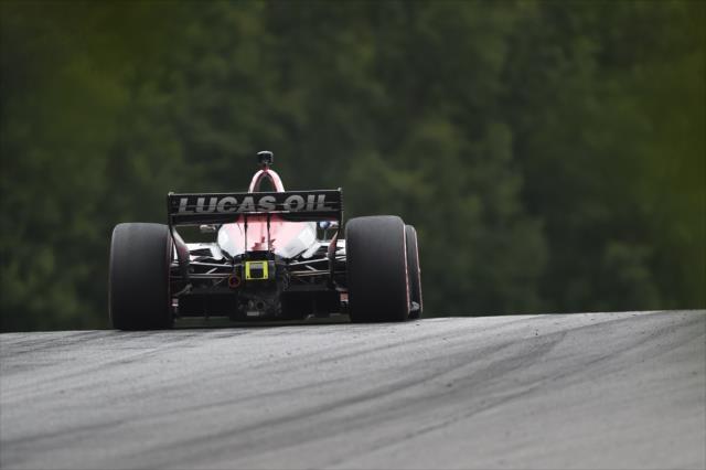 Robert Wickens crests the Turn 5 hill  during the Honda Indy 200 at Mid-Ohio -- Photo by: Chris Owens