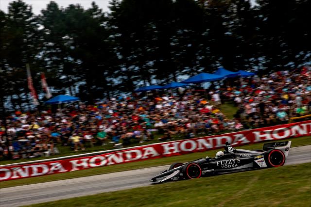 Jordan King screams through Turn 5 during the Honda Indy 200 at Mid-Ohio -- Photo by: Joe Skibinski