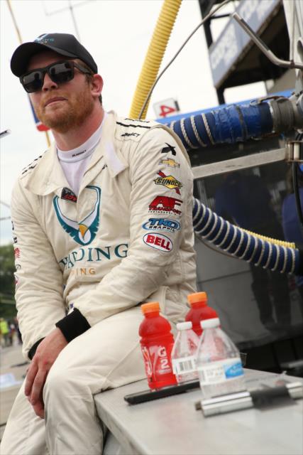 Conor Daly sits along pit lane following the Honda Indy 200 at Mid-Ohio -- Photo by: Matt Fraver