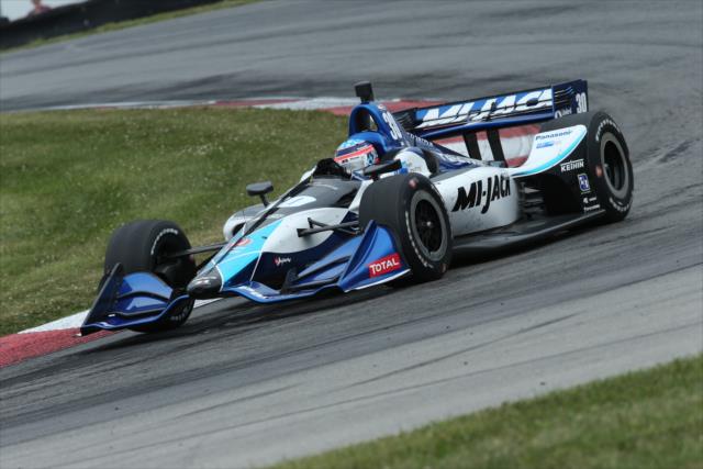 Takuma Sato races through the Keyhole Turn (Turn 2) during the Honda Indy 200 at Mid-Ohio -- Photo by: Matt Fraver