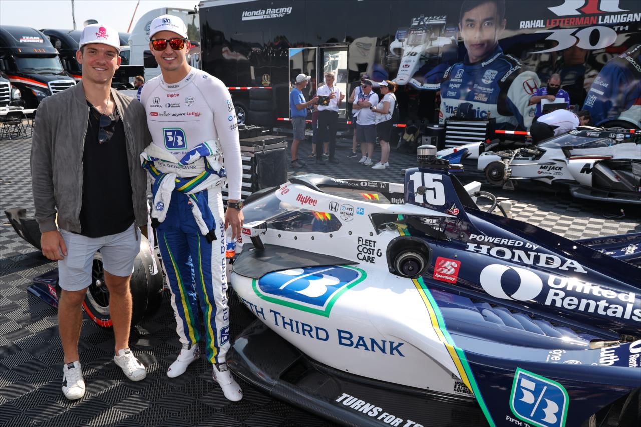 Graham Rahal with Jack Roslovic - Honda Indy 200 at Mid-Ohio -- Photo by: Joe Skibinski