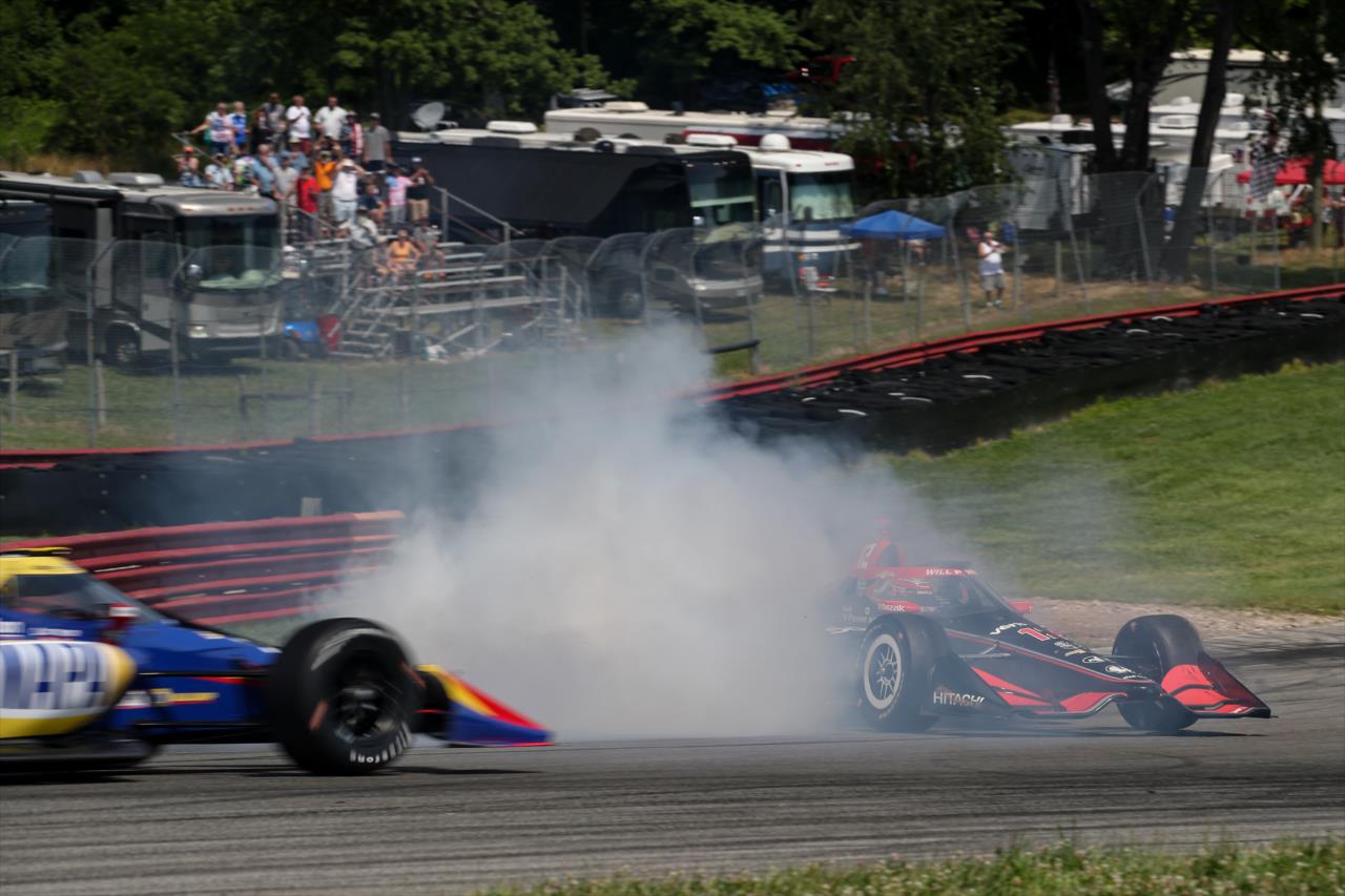 Will Power incident - Honda Indy 200 at Mid-Ohio -- Photo by: Joe Skibinski