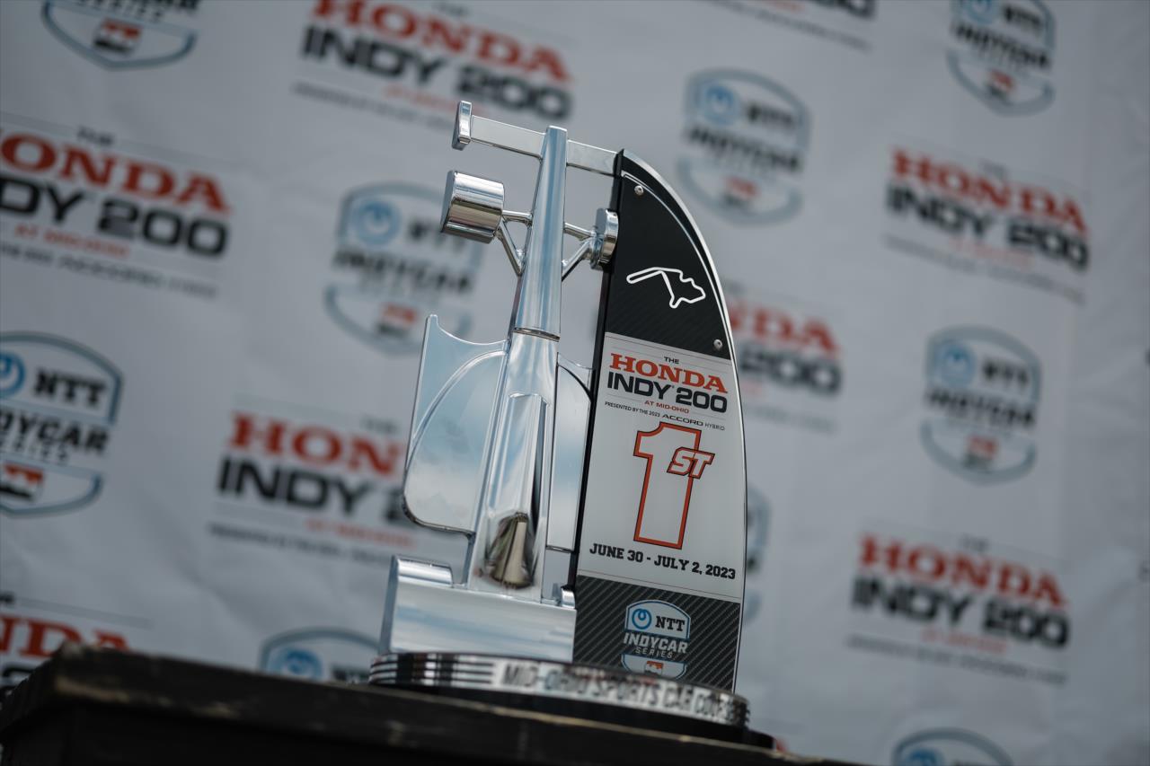 First Place Trophy - Honda Indy 200 at Mid-Ohio - By: Joe Skibinski -- Photo by: Joe Skibinski