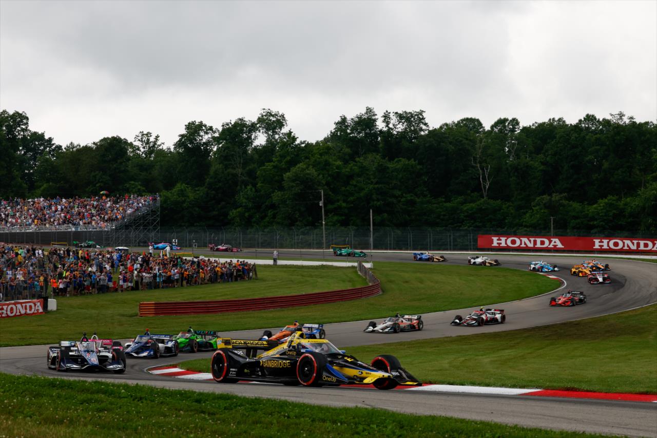 Colton Herta leads the field for the Honda Indy 200 at Mid-Ohio - By: Joe Skibinski -- Photo by: Joe Skibinski