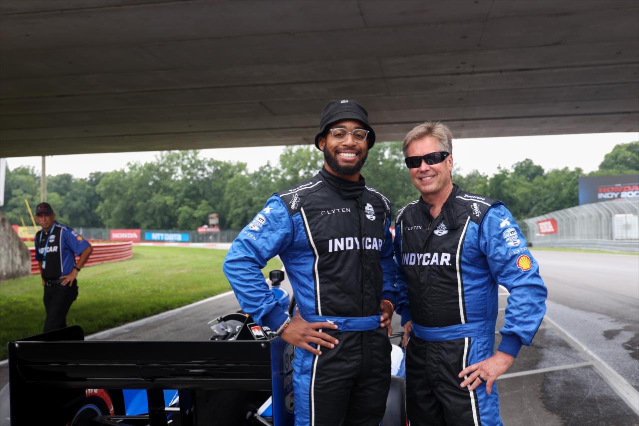 Chris Evans and David Hamilton with the Fastest Seat in Sports - Honda Indy 200 at Mid-Ohio - By: Travis Hinkle -- Photo by: Travis Hinkle
