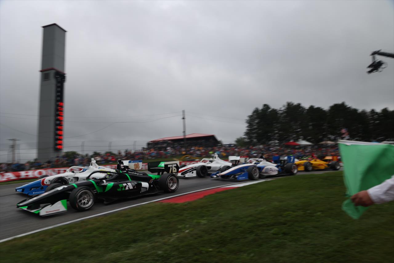 Start of the Indy NXT By Firestone Grand Prix at Mid-Ohio - By: Travis Hinkle -- Photo by: Travis Hinkle