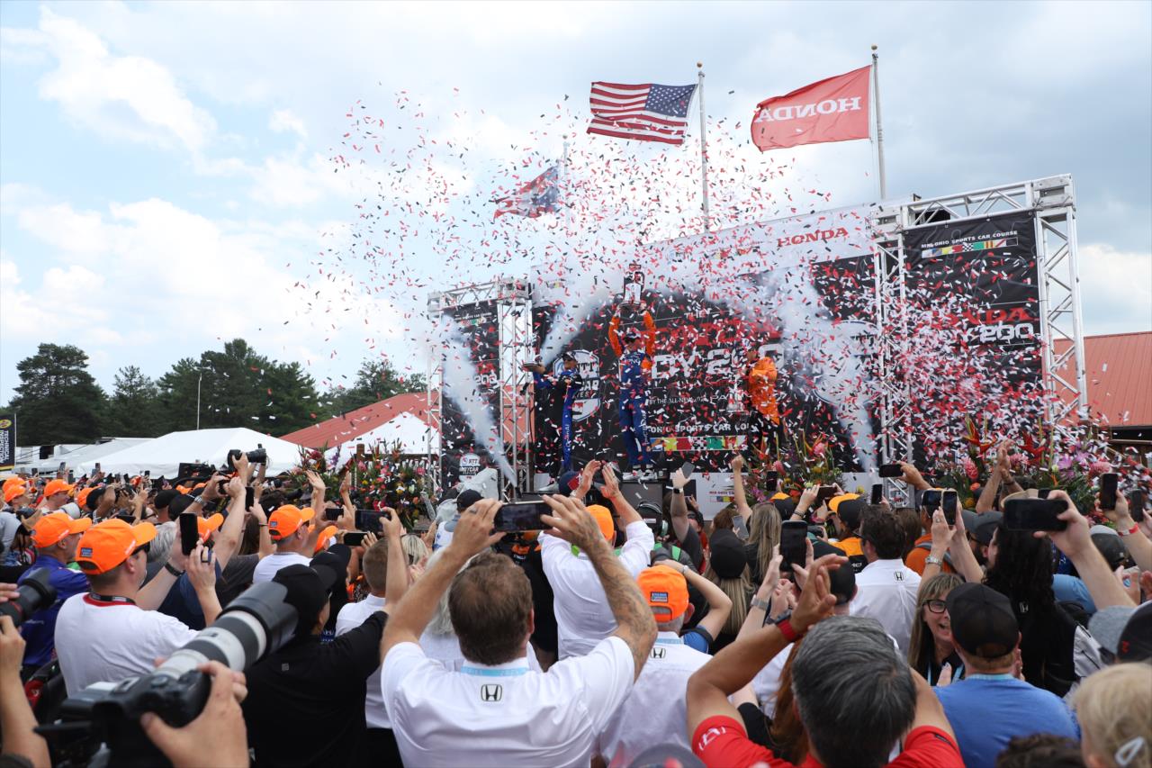 Alex Palou, Scott Dixon and Christian Lundgaard - Honda Indy 200 at Mid-Ohio - By: Matt Fraver -- Photo by: Matt Fraver
