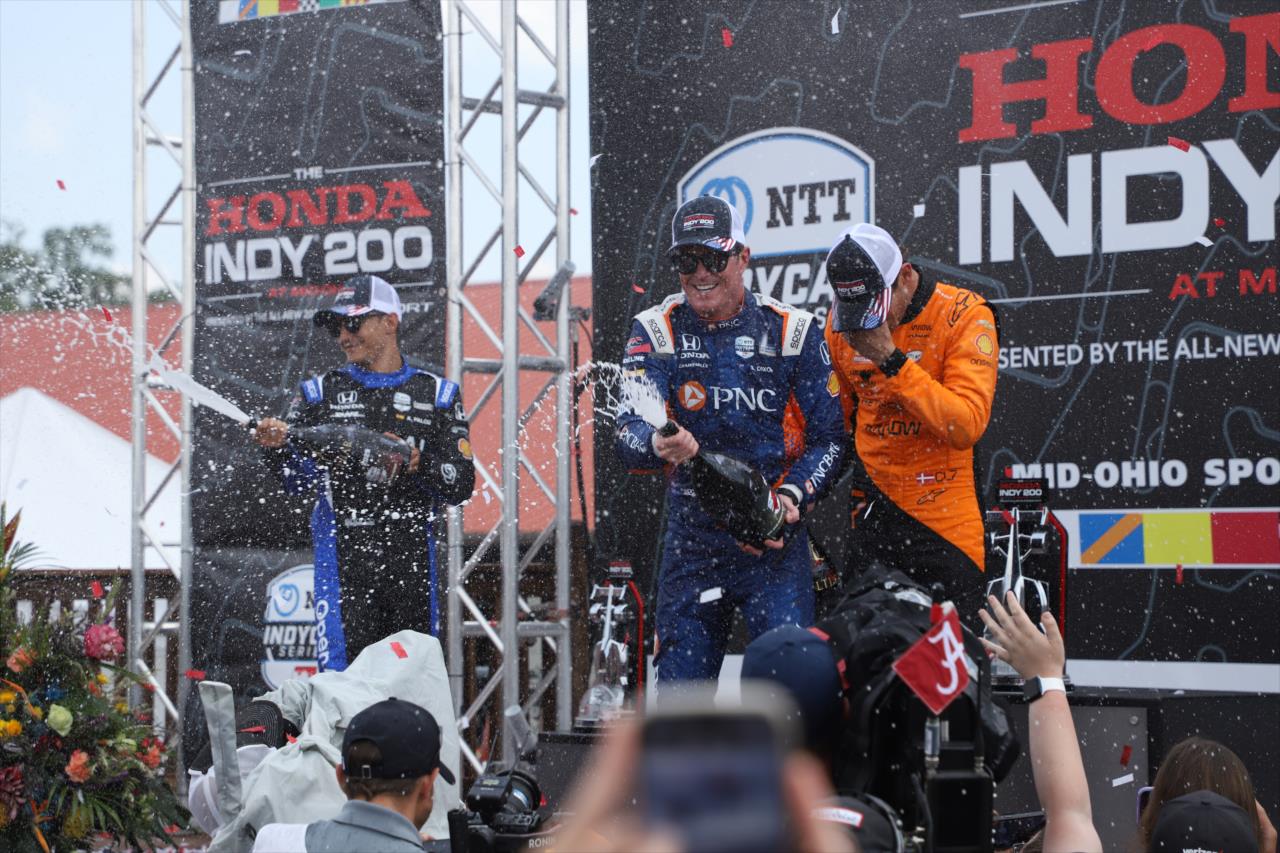 Alex Palou, Scott Dixon and Christian Lundgaard - Honda Indy 200 at Mid-Ohio - By: Matt Fraver -- Photo by: Matt Fraver