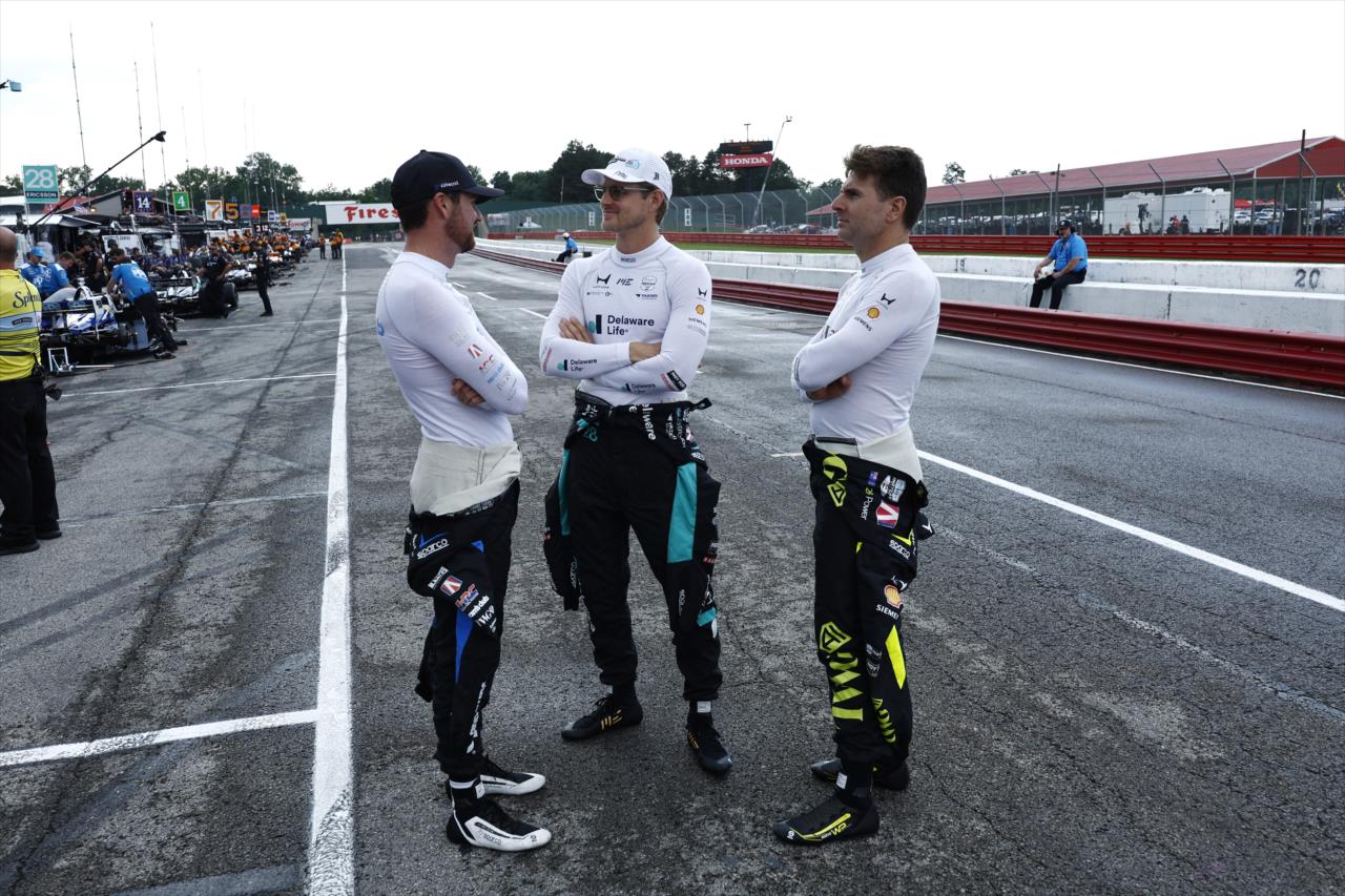 Kyle Kirkwood, Marcus Ericsson and Will Power - Honda Indy 200 at Mid-Ohio - By: Chris Jones -- Photo by: Chris Jones