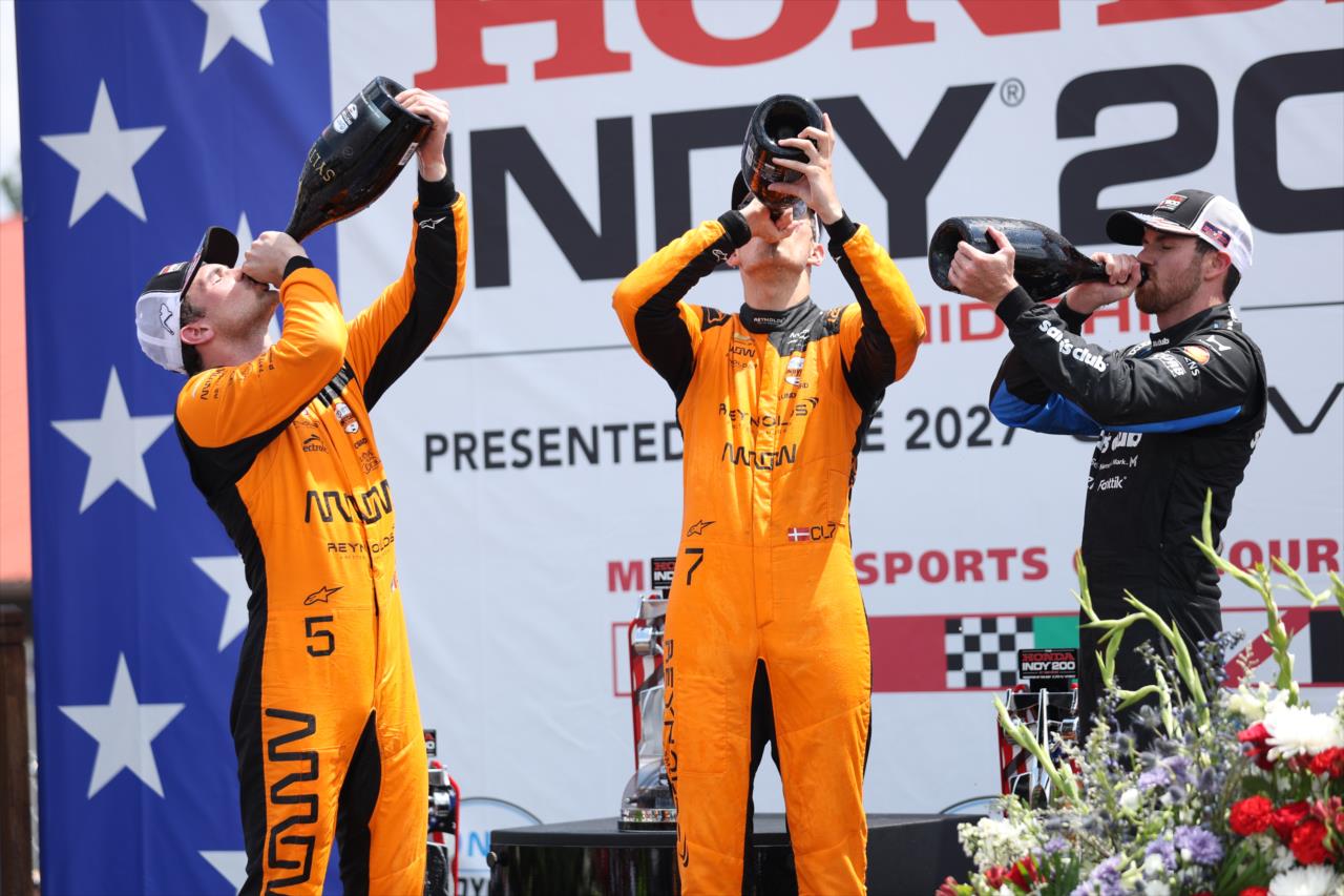 Pato O'WQard, Christian Lundgaard and Kyle Kirkwood - Honda Indy 200 at Mid-Ohio - By: Matt Fraver -- Photo by: Matt Fraver