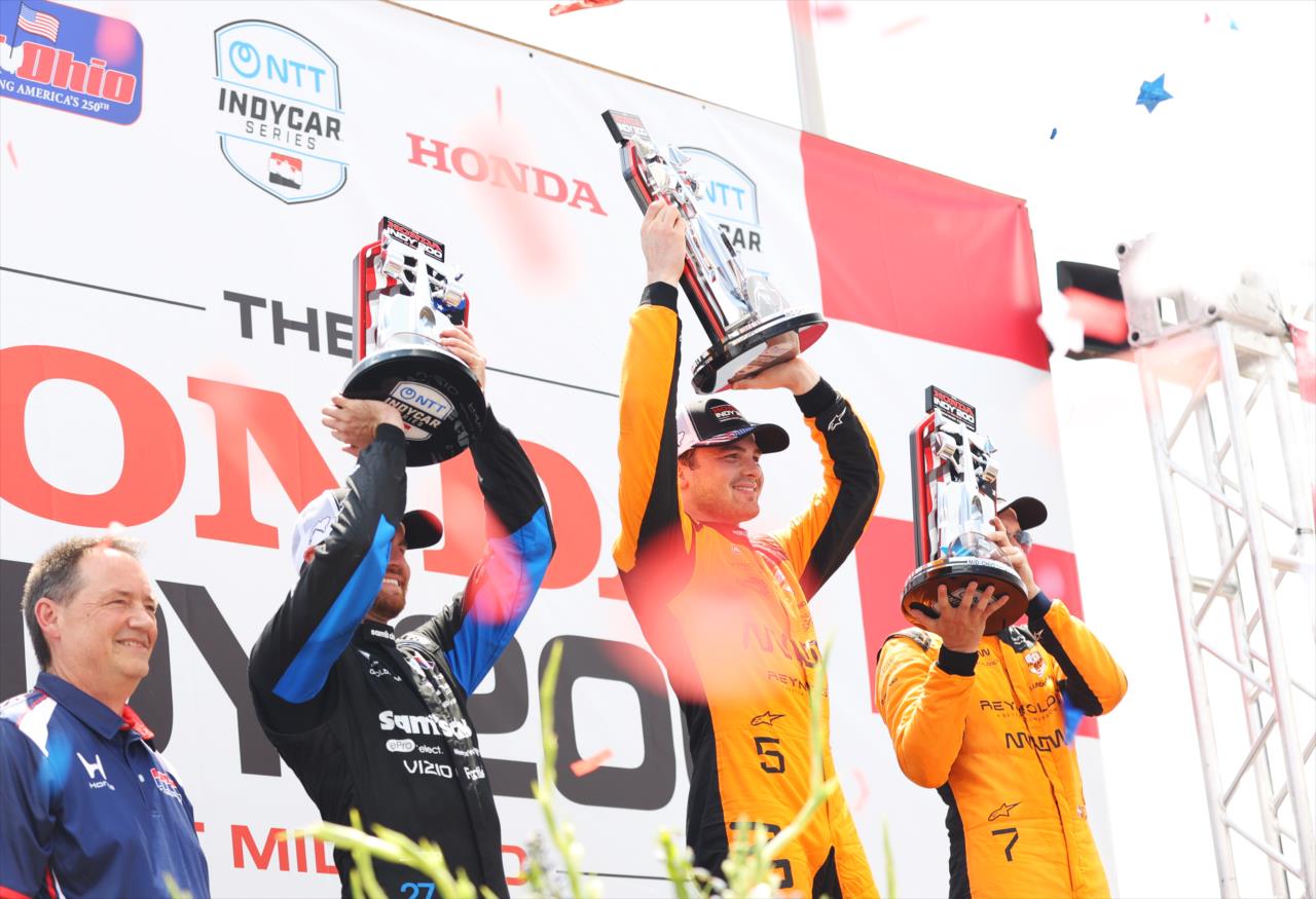Kyle Kirkwood, Pato O'Ward and Christian Lundgaard - Honda Indy 200 at Mid-Ohio - By: Travis Hinkle -- Photo by: Travis Hinkle
