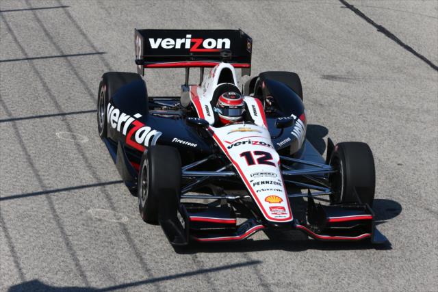 Will Power streaks down the front stretch in the opening stages of the ABC Supply Wisconsin 250 at the Milwaukee Mile -- Photo by: Chris Jones