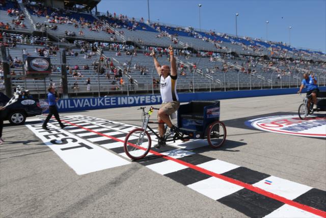 The winner of the annual rickshaw race held during pre-race festivities prior to the ABC Supply Wisconsin 250 at the Milwaukee Mile -- Photo by: Chris Jones